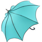 Guy de Jean "Vogue" turquoise biais marron